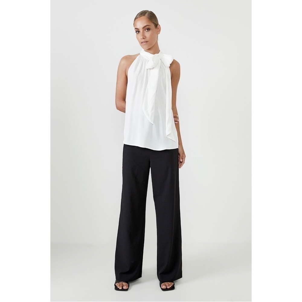 Bardot Viscose Tie Neck Sleeveless Blouse Top in Ivory NWT Sz. XL Sz. X-Large - Picture 3 of 13